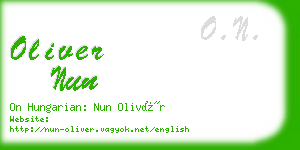 oliver nun business card